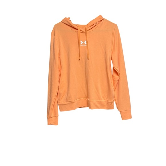 Under Armour XS Rival Terry Hoodie in Soft Orange NWT - Picture 1 of 8